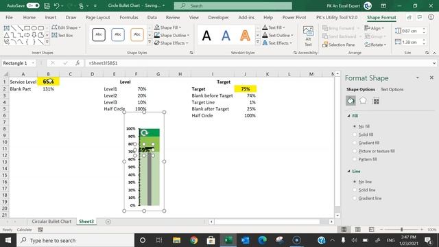 Vertical and Circular Bullet Chart in Excel смотреть онлайн