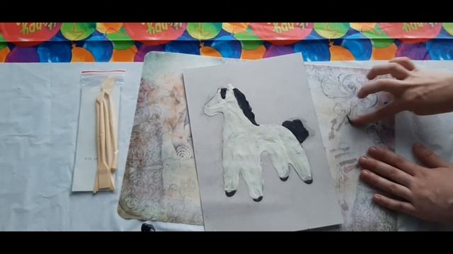 Пластинография "Дымковская лошадка" смотреть онлайн