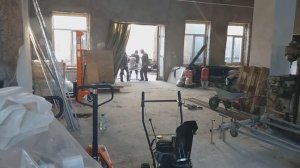 Затирка стяжки вертолетом