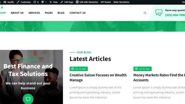 Inzofin – Finance & Tax WordPress Theme (Demos - Part 2) смотреть онлайн