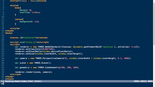 Three.js Part 2: Basic Scene смотреть онлайн
