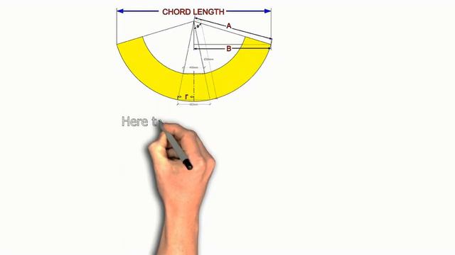 How to develop a cone. Calculate chord length of a cone. Cone development. TUTOR смотреть онлайн