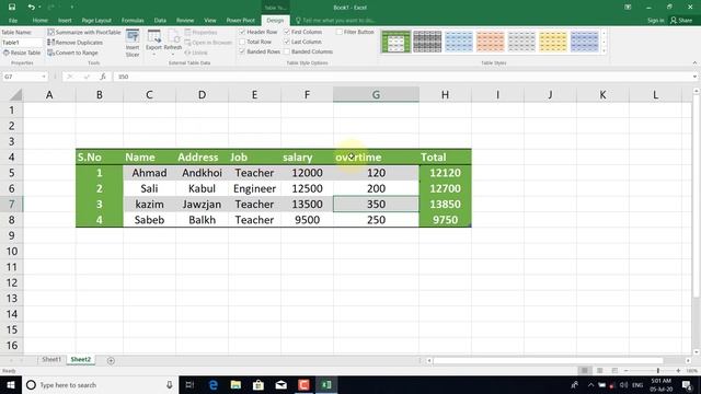 Ms.Excel Insert tab(table) смотреть онлайн