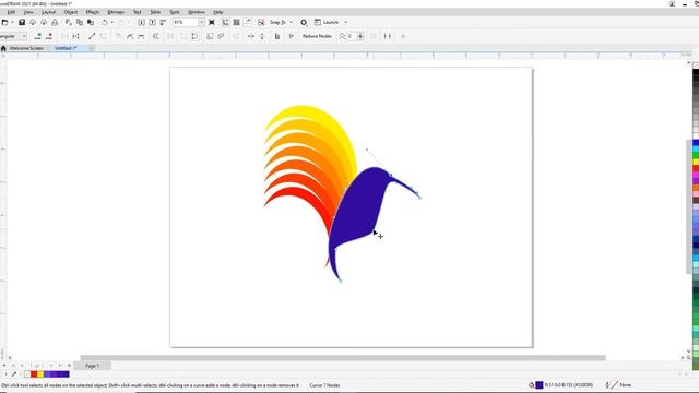 Vector bird creation in CorelDraw#coreldraw смотреть онлайн