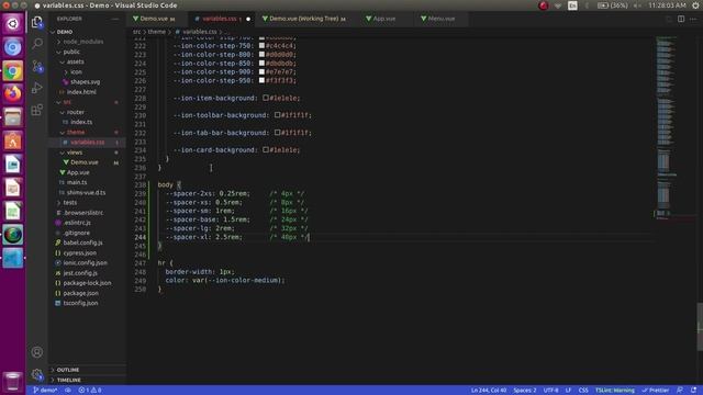 Spacer variables | Ionic | Vue смотреть онлайн