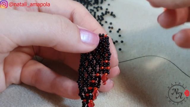 Bead NECKLACE/Diy necklace/Black necklace/КОЛЬЕ из бисера/Колье своими руками/Натали Амапола смотреть онлайн