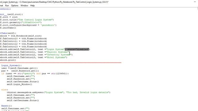 How to Create a Tab Control With a Login System in Python - Part 2 of 2 смотреть онлайн