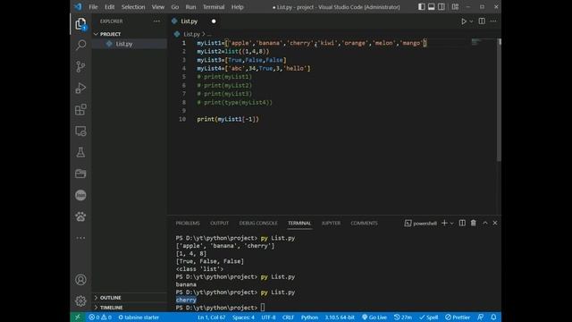 ? Python tutorial for beginners - List(pt.1) смотреть онлайн