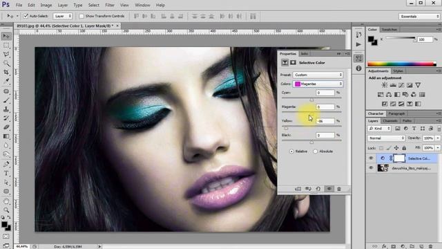 PS Обработка цвета с помощью Selective Color смотреть онлайн