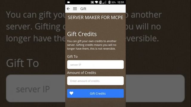 Пишите в комментариях как получить много кредитов бесплатно в Servers Maker for MCPE и ещё 1. Пишит смотреть онлайн