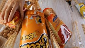 ОГРОМНЫЙ БУКЕТ из чипсов за 15 минут. DIY. Что подарить подростку?
