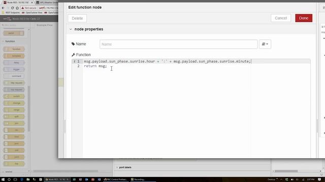 Use Node-RED with Weather Underground API to Turn Lights On/Off at Sunrise/ Sunset смотреть онлайн