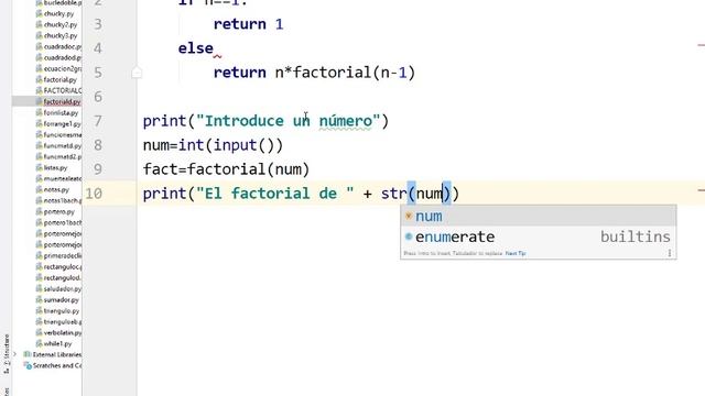 Factorial Recursividad Pycharm Python TIC 1 Bachillerato IES Monterroso смотреть онлайн