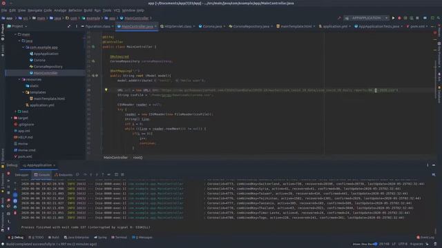 Corona tracker application in 2 hours in Java Spring смотреть онлайн