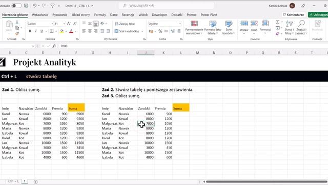 EXCEL Ctrl + L = stwórz tabelę (dzień 12) смотреть онлайн