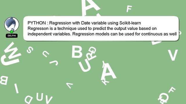 PYTHON : Regression with Date variable using Scikit-learn смотреть онлайн
