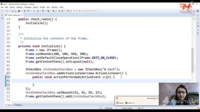 #5 JCheckBox & JRadioButton in Swing | Components of Swing | Java GUI | Hindi смотреть онлайн