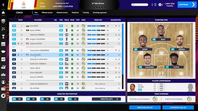International Basketball Manager 23 - Gameplay