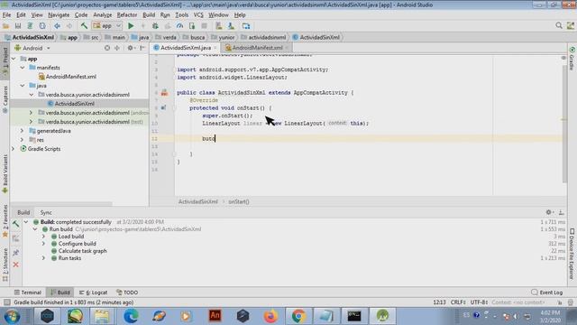Cómo Crear un Activity con un Botón Sin Xml (solo java) - Android Studio смотреть онлайн