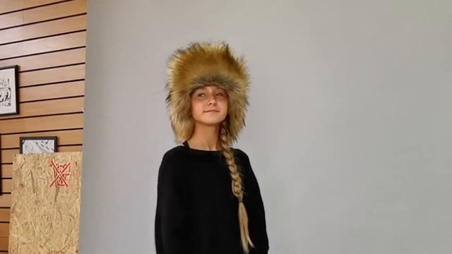 Детская меховая ушанка Лиса от Animal-hoods.ru смотреть онлайн
