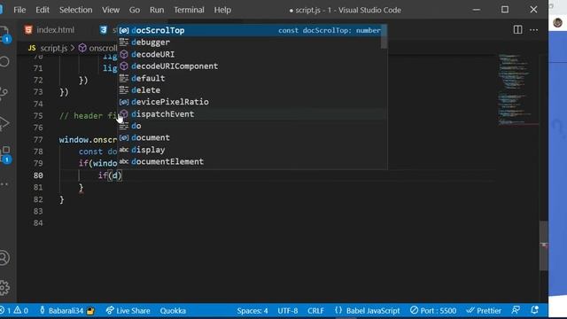 The Personal Portfolio Website Tutorial - Sticky Header in JavaScript | #8 смотреть онлайн