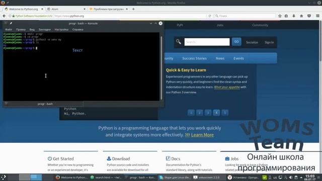 Установка python и django под linux | Урок 1 смотреть онлайн