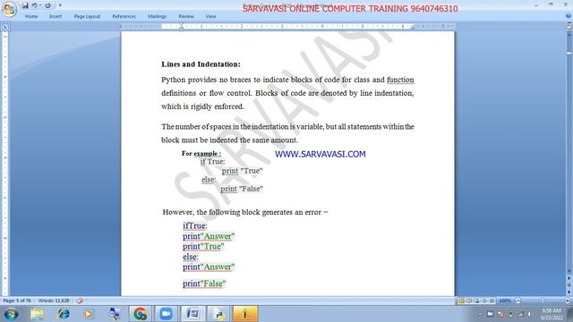 Core Python Online training (Identifiers,Line Indentation,Multi line statement) Day-2 смотреть онлайн