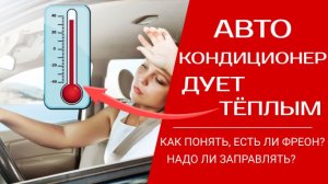 Кондиционер в автомобиле дует тёплым - как понять, есть ли фреон или пора заправлять