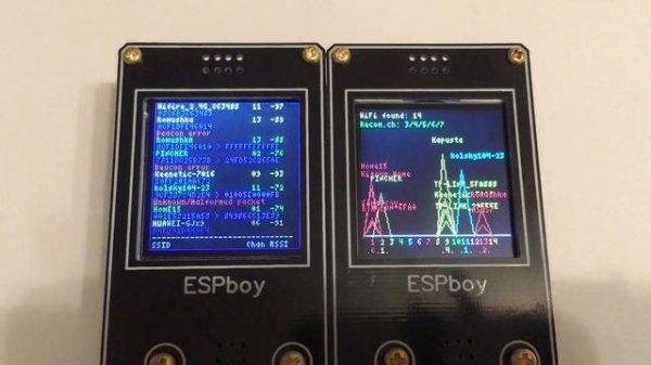 ESPboy WiFi analyzer & sniffer