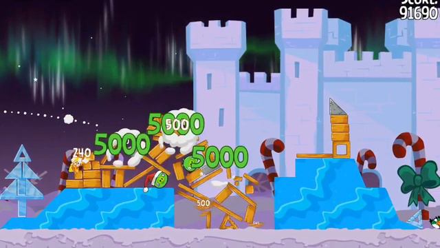 Angry Birds Seasons 3 Level 1-4 Winter Wonderham 3 Star Walkthrough смотреть онлайн