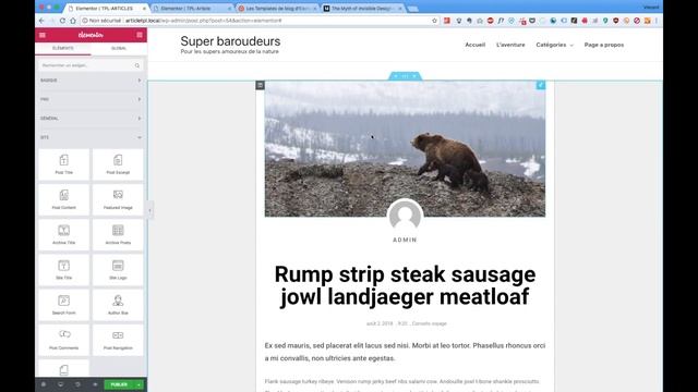 Template de Blog (facile) sur #WordPress avec #Elementor PRO - partie 1 смотреть онлайн