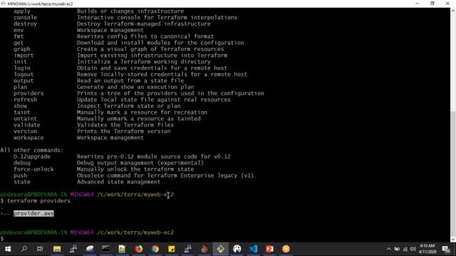 Terraform resources, providers Demo with Webserver 11-Apr-2020 смотреть онлайн