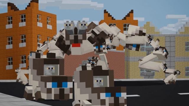 Welcome to Kitty City but in Minecraft смотреть онлайн