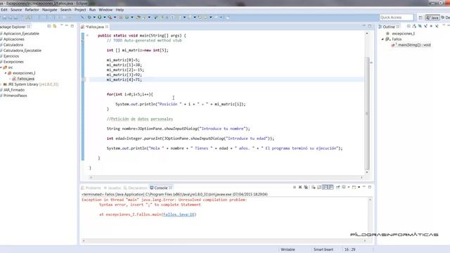 Curso Java. Excepciones I. Vídeo 142 смотреть онлайн