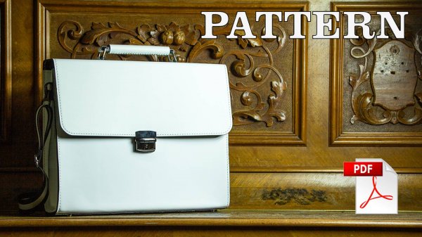 Как сшить классический кожаный портфель + ВЫКРОЙКА PDF