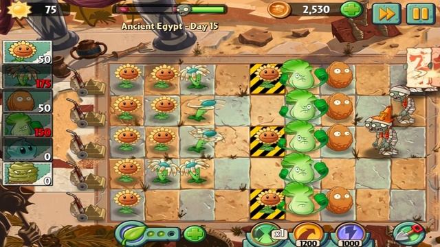 Plants vs Zombies 2: Ancient Egypt Day 15 Walkthrough смотреть онлайн