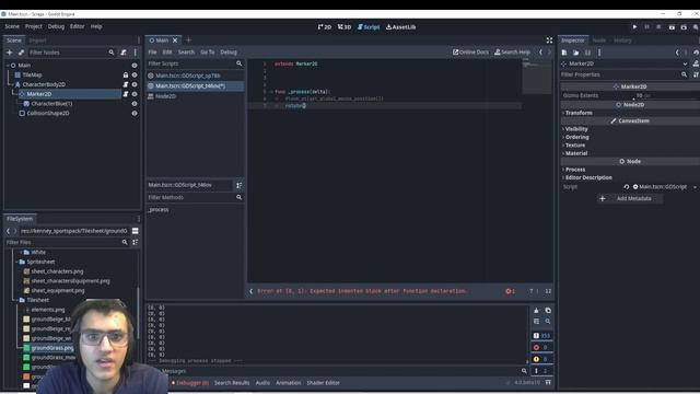 How To Rotate Player Towards Mouse In less than 3 minutes Using Godot 4.0! смотреть онлайн