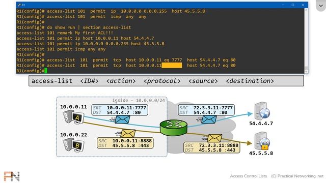 Numbered ACL Configuration Demonstration -- Access Control Lists (ACLs) -- Part 3 of 8 смотреть онлайн