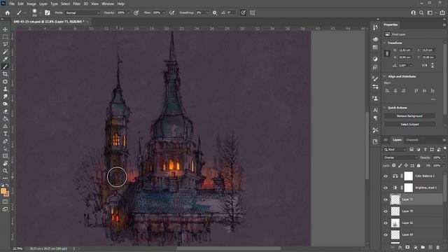How To Color Your Sketches Digitally | Photoshop Tutorial | Architectural sketches смотреть онлайн