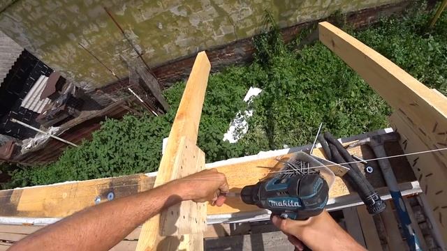 32. Roof / Кровля из доски 40х100. Пролет 5.1м. смотреть онлайн