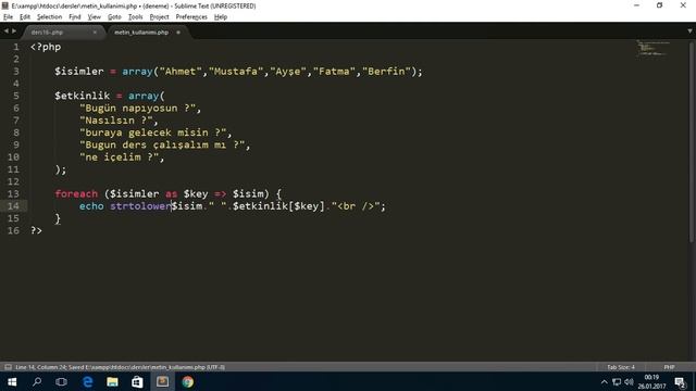 Php - Metin (Strtolower, Strtoupper, Ucfirst, Ucwords, Str_repeat) İşlemleri смотреть онлайн