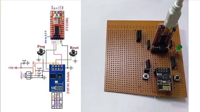 [Project] How to upload program code in ESP-01 using USB to TTL converter FT232RL смотреть онлайн