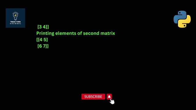 Python Program Subtracting elements of matrices смотреть онлайн
