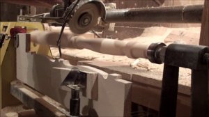 Токарный по дереву. Балясина болгаркой с копиром