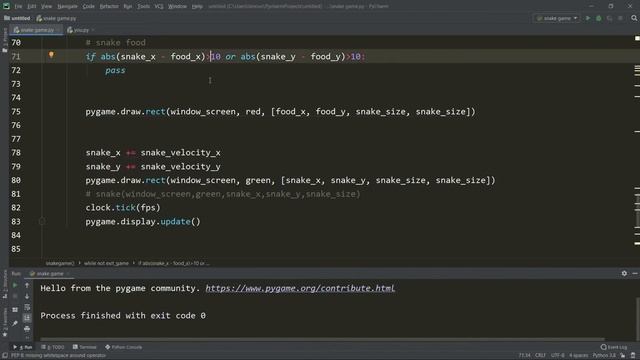 Snake Game In Python - Python Beginner Tutorial смотреть онлайн