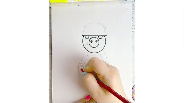 Как рисовать Роблокс Пигги скин Солдата Солджер Пигги Роблокс смотреть онлайн