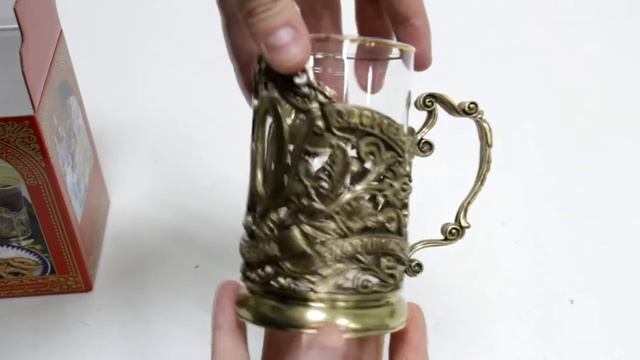 Латунный подстаканник «С юбилеем 60 лет» со стаканом– обзор от магазина подарков «Счастливый случай смотреть онлайн