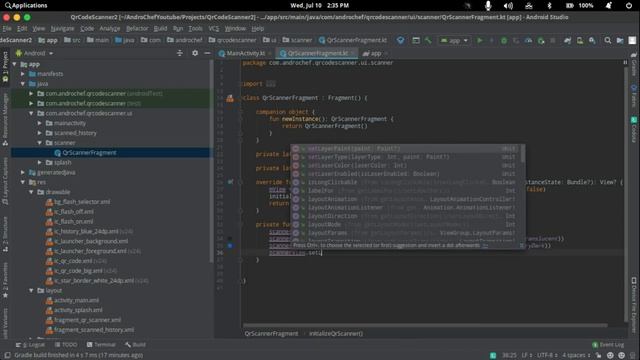Part 4 of 8- Setup Qr Scanner Camera Library - QR Code Scanner - Android Kotlin Tutorials смотреть онлайн