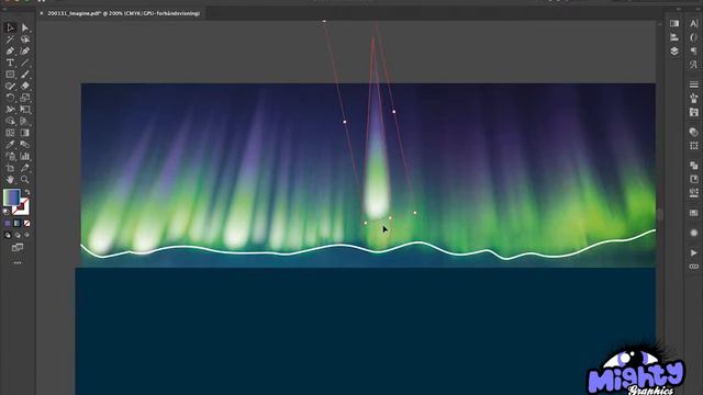 Adobe Illustrator tutorial: Northern lights/aurora borealis смотреть онлайн