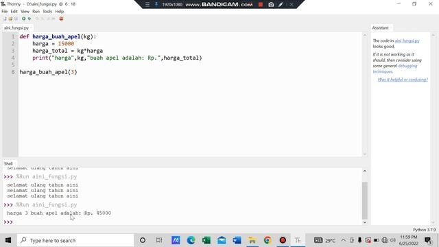 Python - fungsi sederhana, data siswa dengan input argument смотреть онлайн
